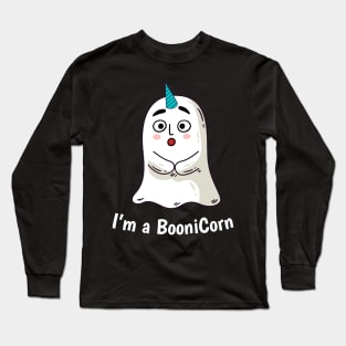 Funny Halloween: Relaxed Boonicorn Unicorn Ghost Long Sleeve T-Shirt